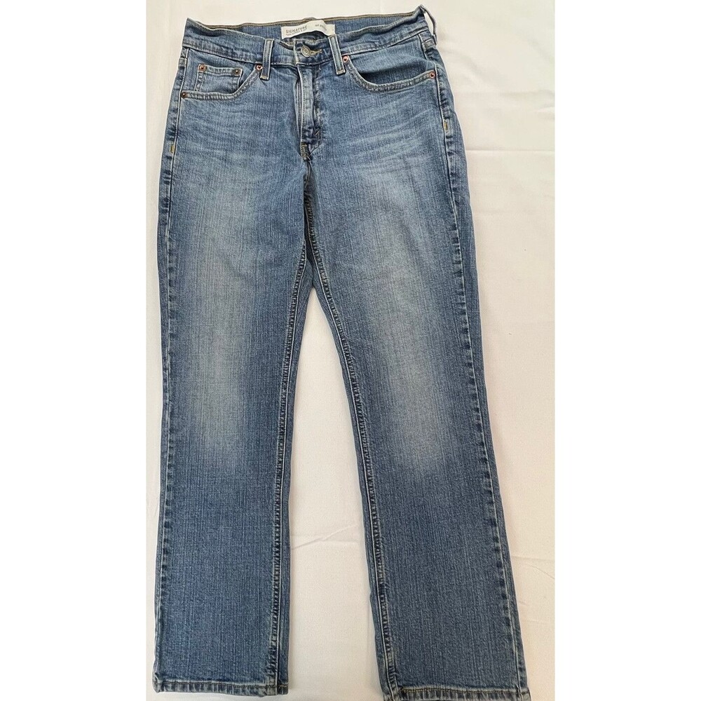 Levis Mens Signature S67 Athletic Light Wash 5 Pocket Denim Jeans Size 28x28